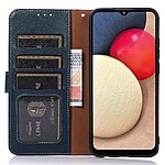 Θήκη Xiaomi Redmi 13C / Poco C65 KHAZNEH Litchi Retro V3 Texture Leather με βάση στήριξης, υποδοχές καρτών και μαγνητικό κούμπωμα μπλε - Image 4