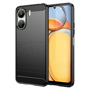 Θήκη Xiaomi Redmi 13C / Poco C65 Mad Mask Brushed TPU Carbon Πλάτη μαύρο