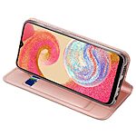 Θήκη Samsung Galaxy A04e / F04 DUX DUCIS Skin Pro Series με βάση στήριξης, υποδοχή καρτών και μαγνητικό κούμπωμα Flip Wallet από συνθετικό δέρμα και TPU ροζ - Image 3