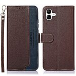 Θήκη Samsung Galaxy A04e / F04 KHAZNEH Litchi Retro V3 Texture Leather με βάση στήριξης