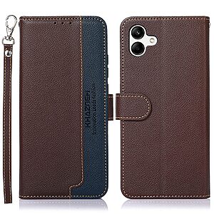 Θήκη Samsung Galaxy A04e / F04 KHAZNEH Litchi Retro V3 Texture Leather με βάση στήριξης