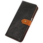 Θήκη Samsung Galaxy A04e / F04 KHAZNEH Leather Wallet Golden Clasp με βάση στήριξης, υποδοχές καρτών και μαγνητικό κούμπωμα μαύρο - Image 5