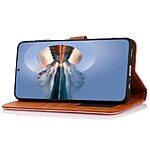 Θήκη Samsung Galaxy A04e / F04 KHAZNEH Leather Wallet Golden Clasp με βάση στήριξης, υποδοχές καρτών και μαγνητικό κούμπωμα ροζ χρυσό - Image 3