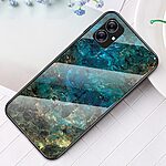 Θήκη Samsung Galaxy A04e / F04 OEM σχέδιο Marble με Πλάτη Tempered Glass TPU σμαραγδί - Image 2