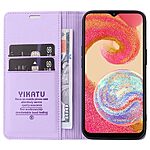 υποδοχή καρτών και μαγνητικό κούμπωμα Flip Wallet από συνθετικό δέρμα και TPU μωβ ανοιχτό