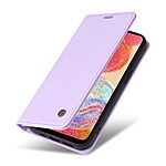 Θήκη Samsung Galaxy A04e / F04 Yikatu Folio Series με βάση στήριξης, υποδοχή καρτών και μαγνητικό κούμπωμα Flip Wallet από συνθετικό δέρμα και TPU μωβ ανοιχτό - Image 5