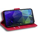 Θήκη Samsung Galaxy M34 5G OEM Leather Skin touch Feeling με βάση στήριξης, υποδοχές καρτών και μαγνητικό κούμπωμα κόκκινο - Image 3