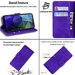 Θήκη Samsung Galaxy M34 5G OEM Leather Skin touch Feeling με βάση στήριξης, υποδοχές καρτών και μαγνητικό κούμπωμα μωβ - Image 4