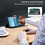 Θήκη Samsung Galaxy M34 5G Dierfeng DF 06 Foldable Series με βάση στήριξης, υποδοχή καρτών και μαγνητικό κούμπωμα Flip Wallet από συνθετικό δέρμα και εσωτερικό TPU πράσινο - Image 5