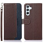 Θήκη Samsung Galaxy M34 5G KHAZNEH Litchi Retro V3 Texture Leather με βάση στήριξης