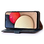 Θήκη Samsung Galaxy M34 5G KHAZNEH Litchi Retro V3 Texture Leather με βάση στήριξης, υποδοχές καρτών και μαγνητικό κούμπωμα μπλε - Image 3