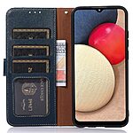 Θήκη Samsung Galaxy M34 5G KHAZNEH Litchi Retro V3 Texture Leather με βάση στήριξης, υποδοχές καρτών και μαγνητικό κούμπωμα μπλε - Image 4
