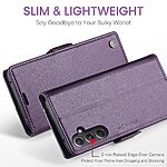 Θήκη Samsung Galaxy S23 FE 5G CaseMe 023 Series Πορτοφόλι με βάση στήριξης, υποδοχές καρτών και μαγνητικό κούμπωμα από συνθετικό δέρμα και TPU μωβ - Image 5