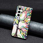 Θήκη Samsung Galaxy S23 FE 5G OEM Colorized Tree με βάση στήριξης, υποδοχές καρτών και μαγνητικό κούμπωμα Flip Wallet από συνθετικό δέρμα και TPU - Image 5