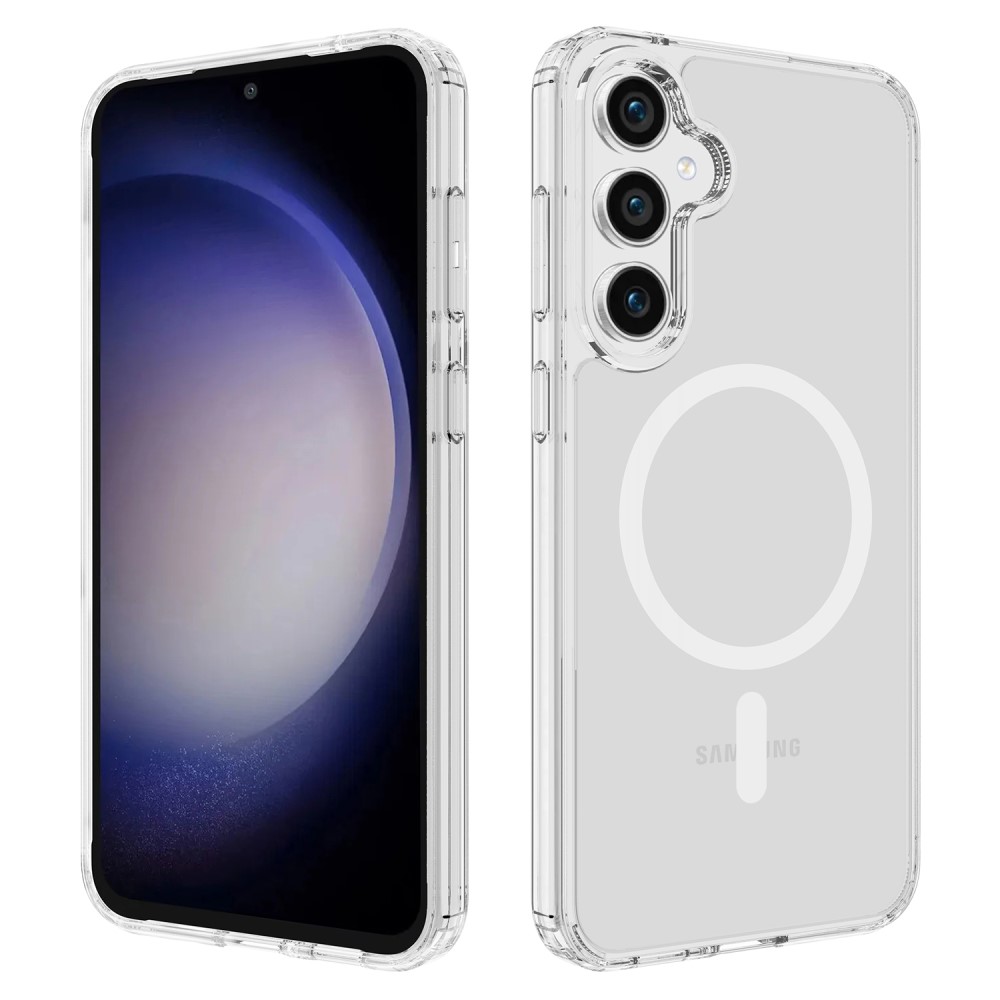 Θήκη Samsung Galaxy S23 FE 5G Mad Mask Silicone Sockproof Frame v2 συμβατό με MagSafe φορτιστή Transparent Πλάτη TPU Θήκη Samsung Galaxy S23 FE 5G Mad Mask Silicone Sockproof Frame v2 συμβατό με MagSafe φορτιστή Transparent Πλάτη TPU