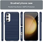 Θήκη Samsung Galaxy S23 FE 5G Mad Mask Brushed TPU Carbon Πλάτη μπλε - Image 2