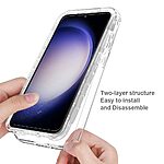 Θήκη Samsung Galaxy S23 FE 5G OEM Transparent Full Cover Case 360° από TPU Frame μαύρο - Image 2