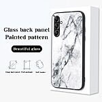 Θήκη Samsung Galaxy S23 FE 5G OEM σχέδιο Marble με Πλάτη Tempered Glass TPU σμαραγδί - Image 2