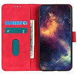 Θήκη Xiaomi Redmi Note 13 Pro 5G / Poco X6 5G KHAZNEH Litchi Retro Texture Leather με βάση στήριξης, υποδοχές καρτών και μαγνητικό κούμπωμα κόκκινο - Image 3