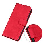 Θήκη Xiaomi Redmi Note 13 Pro 5G / Poco X6 5G KHAZNEH Litchi Retro Texture Leather με βάση στήριξης, υποδοχές καρτών και μαγνητικό κούμπωμα κόκκινο - Image 4