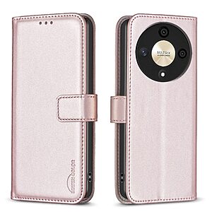Θήκη Honor Magic6 Lite 5G BINFEN COLOR Leather Wallet series 12 με βάση στήριξης
