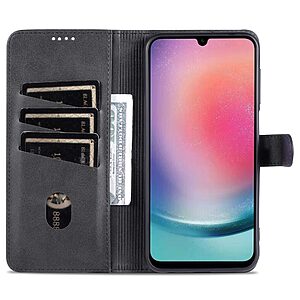 υποδοχές καρτών και μαγνητικό κούμπωμα μαύρο