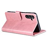 Θήκη Samsung Galaxy A05s AZNS Litchi Retro AZNS Texture Leather με βάση στήριξης, υποδοχές καρτών και μαγνητικό κούμπωμα ροζ χρυσό - Image 4