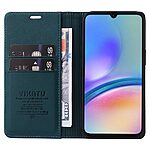 υποδοχή καρτών και μαγνητικό κούμπωμα Flip Wallet από συνθετικό δέρμα και TPU πράσινο