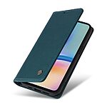 Θήκη Samsung Galaxy A05s YIKATU Folio Series με βάση στήριξης, υποδοχή καρτών και μαγνητικό κούμπωμα Flip Wallet από συνθετικό δέρμα και TPU πράσινο - Image 5