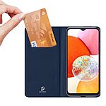 υποδοχή καρτών και μαγνητικό κούμπωμα Flip Wallet από συνθετικό δέρμα και TPU μπλε