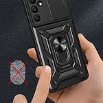 Θήκη Samsung Galaxy A15 4G / A15 5G Mad Mask Camshield Armor Guard Πλάτη με προστασία για την κάμερα, Kickstand και Βάση στήριξης από σκλήρό Premium TPU μπλε - Image 4