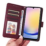 Θήκη Samsung Galaxy A25 5G BETOPNICE Leather Wallet v005 με μαγνητική αποσπόμενη πλάτη, βάση στήριξης, υποδοχές καρτών και μαγνητικό κούμπωμα βαθύ κόκκινο - Image 5