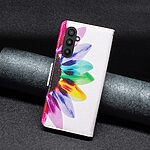 Θήκη Samsung Galaxy A25 5G OEM Colorful Petals με βάση στήριξης, υποδοχές καρτών και μαγνητικό κούμπωμα Flip Wallet από συνθετικό δέρμα και TPU - Image 5