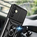 Θήκη Samsung Galaxy A25 5G Mad Mask Camshield Armor Guard Πλάτη με προστασία για την κάμερα, Kickstand και Βάση στήριξης από σκλήρό Premium TPU μαύρο - Image 3