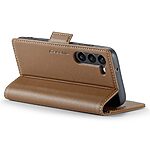 Θήκη Samsung Galaxy S24 5G CASEME 023 Series Πορτοφόλι με βάση στήριξης, υποδοχές καρτών και μαγνητικό κούμπωμα από συνθετικό δέρμα και TPU καφέ - Image 3