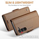 Θήκη Samsung Galaxy S24 5G CASEME 023 Series Πορτοφόλι με βάση στήριξης, υποδοχές καρτών και μαγνητικό κούμπωμα από συνθετικό δέρμα και TPU καφέ - Image 4