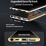 Θήκη Samsung Galaxy S24 5G Mad Mask Metal Frame Series με μαγνητικό μεταλλικό πλαίσιο και διπλό Anti-Spy Φιμέ Tempered Glass για προστασία 360° μοιρών μαύρο - Image 3