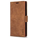 Θήκη Samsung Galaxy S24 5G N.BEKUS Litchi Retro Texture Leather με βάση στήριξης, υποδοχές καρτών και μαγνητικό κούμπωμα καφέ - Image 5