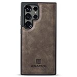 Θήκη Samsung Galaxy S24 Ultra 5G DG.MING PU Leather Sockproof Series Πλάτη από σκληρό πλαστικό με επένδυση δερματίνης καφέ σκούρο