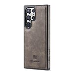 Θήκη Samsung Galaxy S24 Ultra 5G DG.MING PU Leather Sockproof Series Πλάτη από σκληρό πλαστικό με επένδυση δερματίνης καφέ σκούρο - Image 3