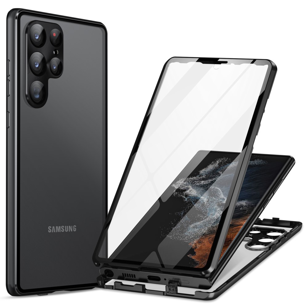 Θήκη Samsung Galaxy S24 Ultra 5G Mad Mask Metal Frame Series με μαγνητικό μεταλλικό πλαίσιο και διπλό Tempered Glass για προστασία 360° μοιρών μαύρο Θήκη Samsung Galaxy S24 Ultra 5G Mad Mask Metal Frame Series με μαγνητικό μεταλλικό πλαίσιο και διπλό Tempered Glass για προστασία 360° μοιρών μαύρο