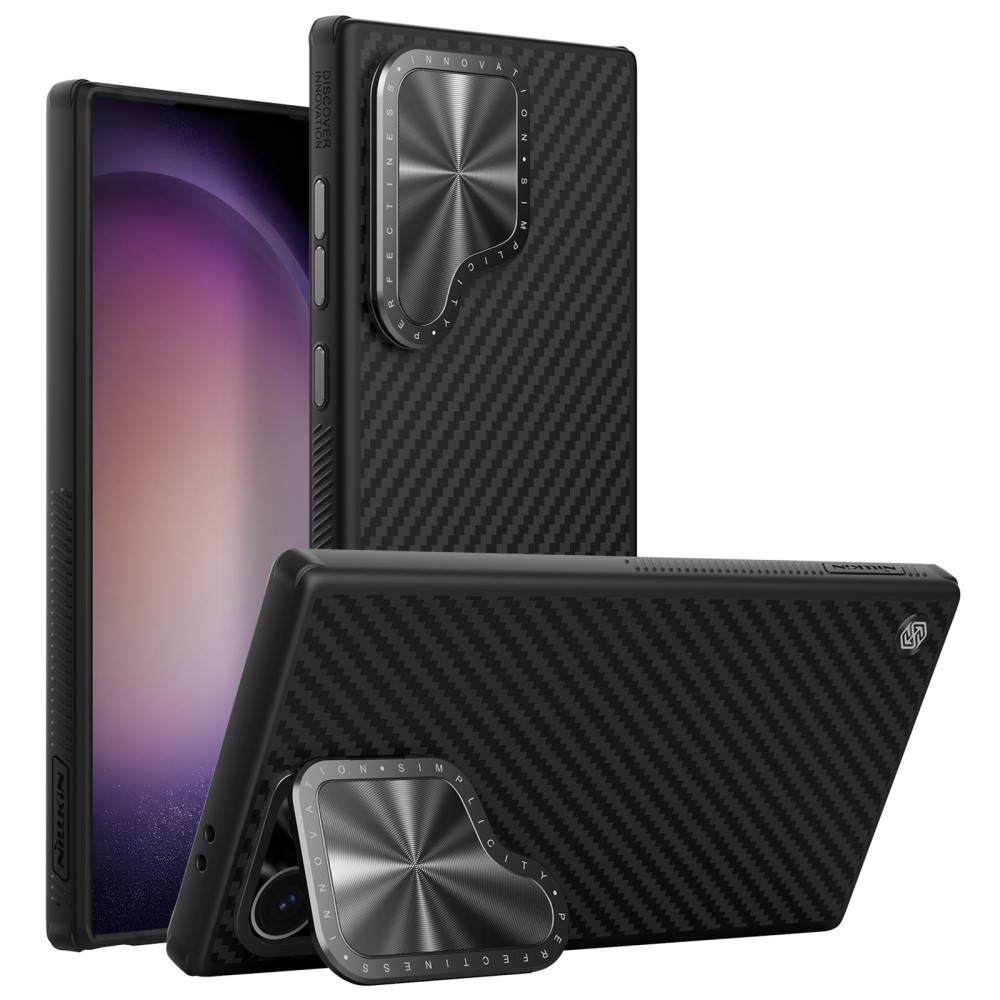 Θήκη Samsung Galaxy S24 Ultra 5G NiLLkin CarboProp Aramid fiber Series με προστασία για την κάμερα και βάση στήριξης MagSafe από Αυθεντικό Ανθρακόνημα Premium TPU μαύρο Θήκη Samsung Galaxy S24 Ultra 5G NiLLkin CarboProp Aramid fiber Series με προστασία για την κάμερα και βάση στήριξης MagSafe από Αυθεντικό Ανθρακόνημα Premium TPU μαύρο