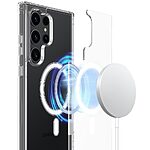 Θήκη Samsung Galaxy S24 Ultra 5G OEM Silicone Sockproof συμβατό με MagSafe φορτιστή Transparent Πλάτη TPU - Image 2