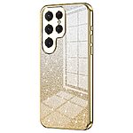 Θήκη Samsung Galaxy S24 Ultra 5G OEM πλάτη με διακριτικό γκλίτερ V2 από αντικραδασμικό Premium TPU χρυσό