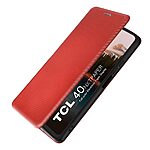 Θήκη TCL 40 NXTPAPER 4G Mad Mask Carbon Folio Series με βάση στήριξης, υποδοχή καρτών και μαγνητικό κούμπωμα Flip Wallet από συνθετικό δέρμα και εσωτερικό TPU καφέ - Image 5