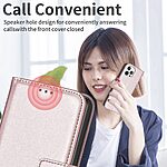 Θήκη TCL 40 SE BINFEN COLOR Leather Wallet series 12 με βάση στήριξης, υποδοχές καρτών και μαγνητικό κούμπωμα ροζ χρυσό - Image 5