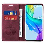 υποδοχές καρτών και μαγνητικό κούμπωμα κόκκινο