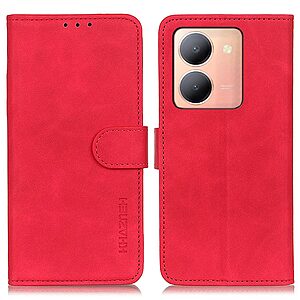Θήκη Vivo Y36 KHAZNEH Litchi Retro Texture Leather με βάση στήριξης