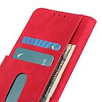 Θήκη Vivo Y36 KHAZNEH Litchi Retro Texture Leather με βάση στήριξης, υποδοχές καρτών και μαγνητικό κούμπωμα κόκκινο - Image 4