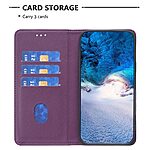 Θήκη Xiaomi Poco X6 Pro 5G BINFEN COLOR Leather Wallet series 9 με βάση στήριξης, υποδοχές καρτών και μαγνητικό κούμπωμα μωβ σκούρο - Image 3